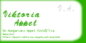 viktoria appel business card